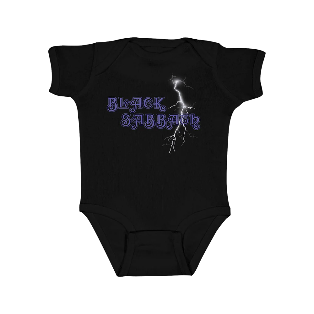 Lightning Bolt Graphic Black Onesie